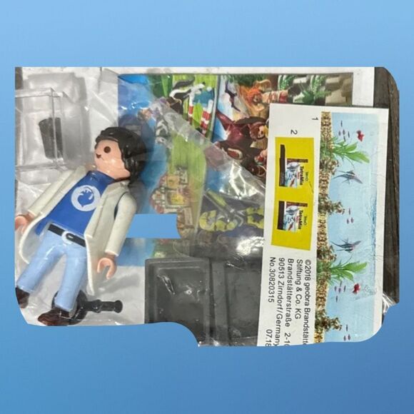 NIP Sealed Rare Promo Playmobil Aquarium Fish Tank TETRA Figure B8 - Picture 3 of 3